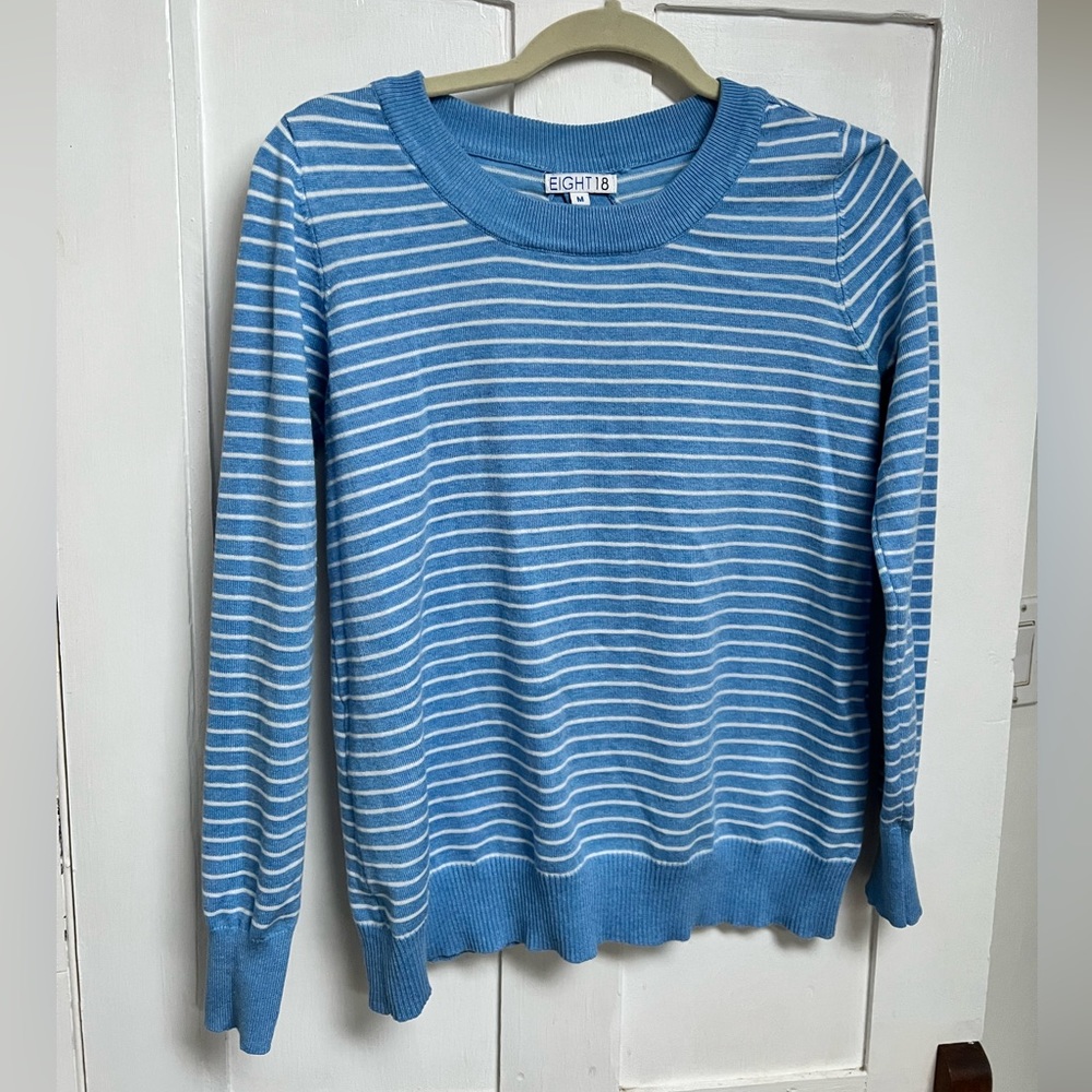 Blue striped sweater